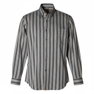Classic Black and Gray Striped Men's Shirt